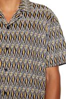 Geo Print Button-Up Shirt