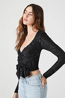 Velvet Wrap Crop Top