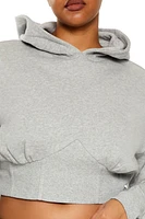 Plus Bustier Cropped Hoodie