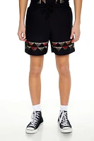 Geo Embroidered Shorts