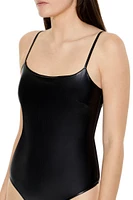 Faux Leather Cami Bodysuit