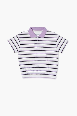 Girls Striped Polo Shirt (Kids)