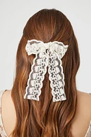 Sheer Lace Bow Barrette