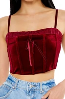 Velvet Bustier Cropped Cami