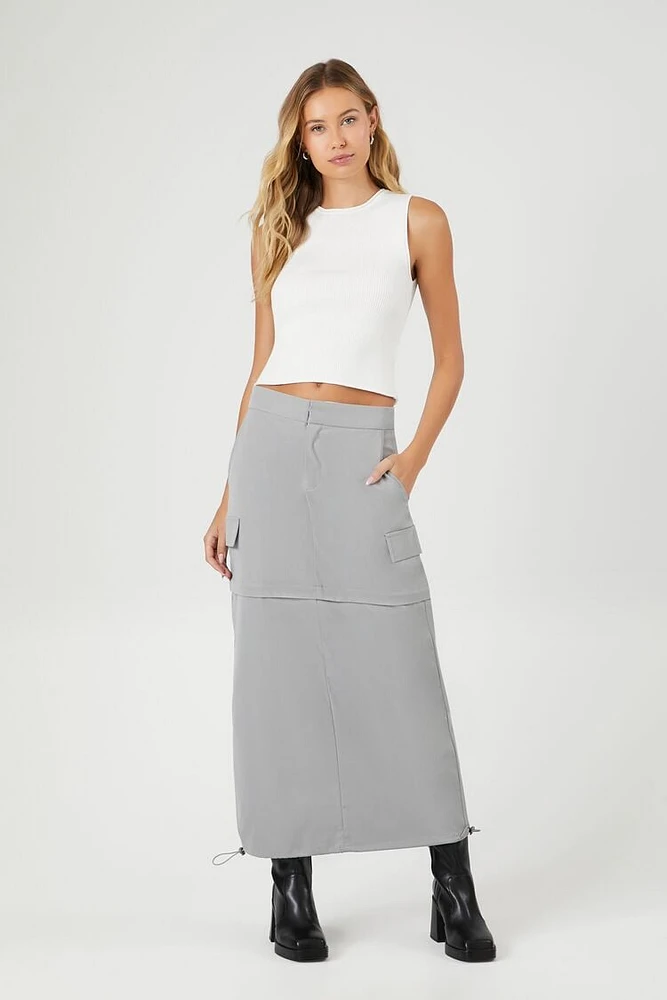 Toggle Cargo Maxi Skirt