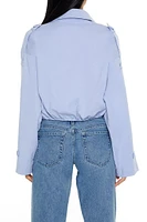 Double-Breasted Cropped Trench Coat