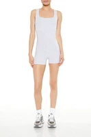Fitted Cotton-Blend Tank Romper
