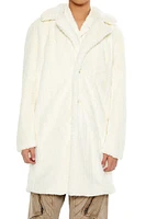 Unisex Notched Plush Longline Coat