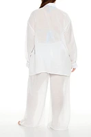 Plus Sheer Swim Cover-Up Pants