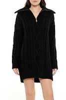 Cable Knit Mini Sweater Dress