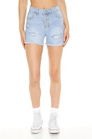 Buttoned Denim Shorts