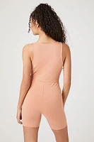 Plunging Sleeveless Romper