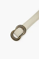 Etched Round Buckle Belt