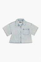 Girls Boxy Denim Shirt (Kids)