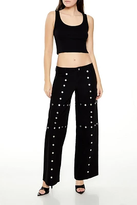 Studded Low-Rise Baggy Pants