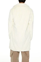 Unisex Notched Plush Longline Coat