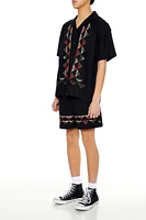 Geo Embroidered Shorts