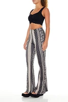 Ornate Print Flare Pants