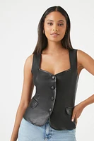 Sleeveless Faux Leather Top