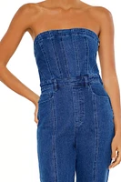 Denim Tube Jumpsuit