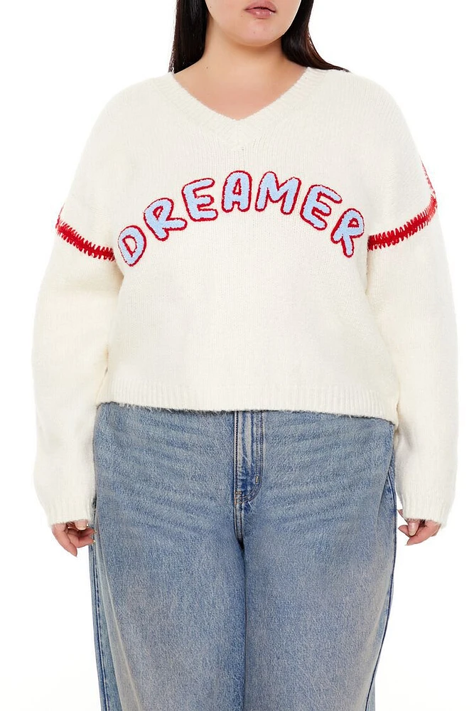 Plus Dreamer Fuzzy Knit Sweater