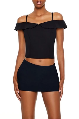 Open-Shoulder Crop Top