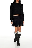 Cable & Honeycomb Knit Sweater