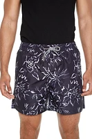 Floral Print Swim Trunks