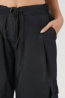 Toggle Drawstring Wide-Leg Pants