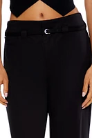 Belted Flare High-Rise Pants