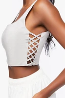 Lattice Cutout Cropped Tank Top