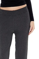 Sweater-Knit Wide-Leg Pants