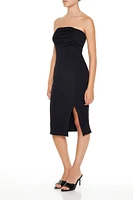 Bodycon Slit Tube Midi Dress