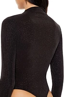 Glitter Cowl Thong Bodysuit