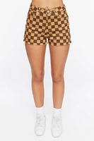 Checkered Print Shorts