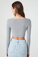 Seamless Split-Hem Crop Top