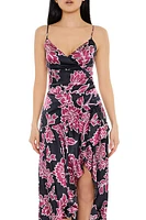 Floral Tulip-Hem Maxi Dress