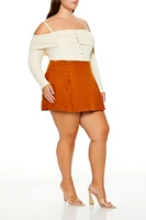 Plus Corduroy Mini Skort