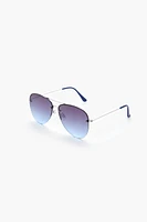 Metal Gradient Aviator Sunglasses