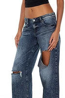 Destroyed Low-Rise Baggy Jeans