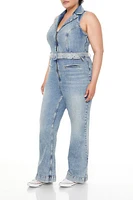 Plus Lee Denim Zip-Up Jumpsuit