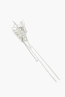 Faux Pearl Butterfly Hair Clip