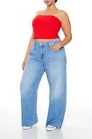 Plus High-Rise Barrel Jeans