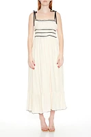 Ribbon Tie-Strap Maxi Dress