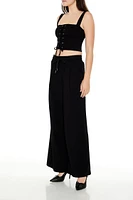 Drawstring Wide-Leg Pants