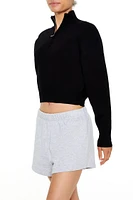 Cropped Half-Zip Pullover