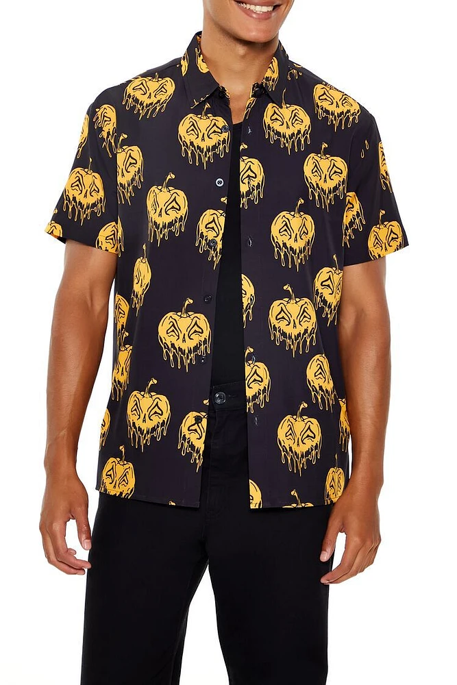 Jack-o-Lantern Print Shirt