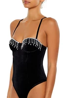 Rhinestone Fringe Lingerie Bodysuit