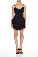 Cutout Tiered Ruffle Mini Dress