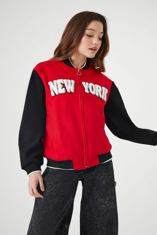 New York Letterman Bomber Jacket